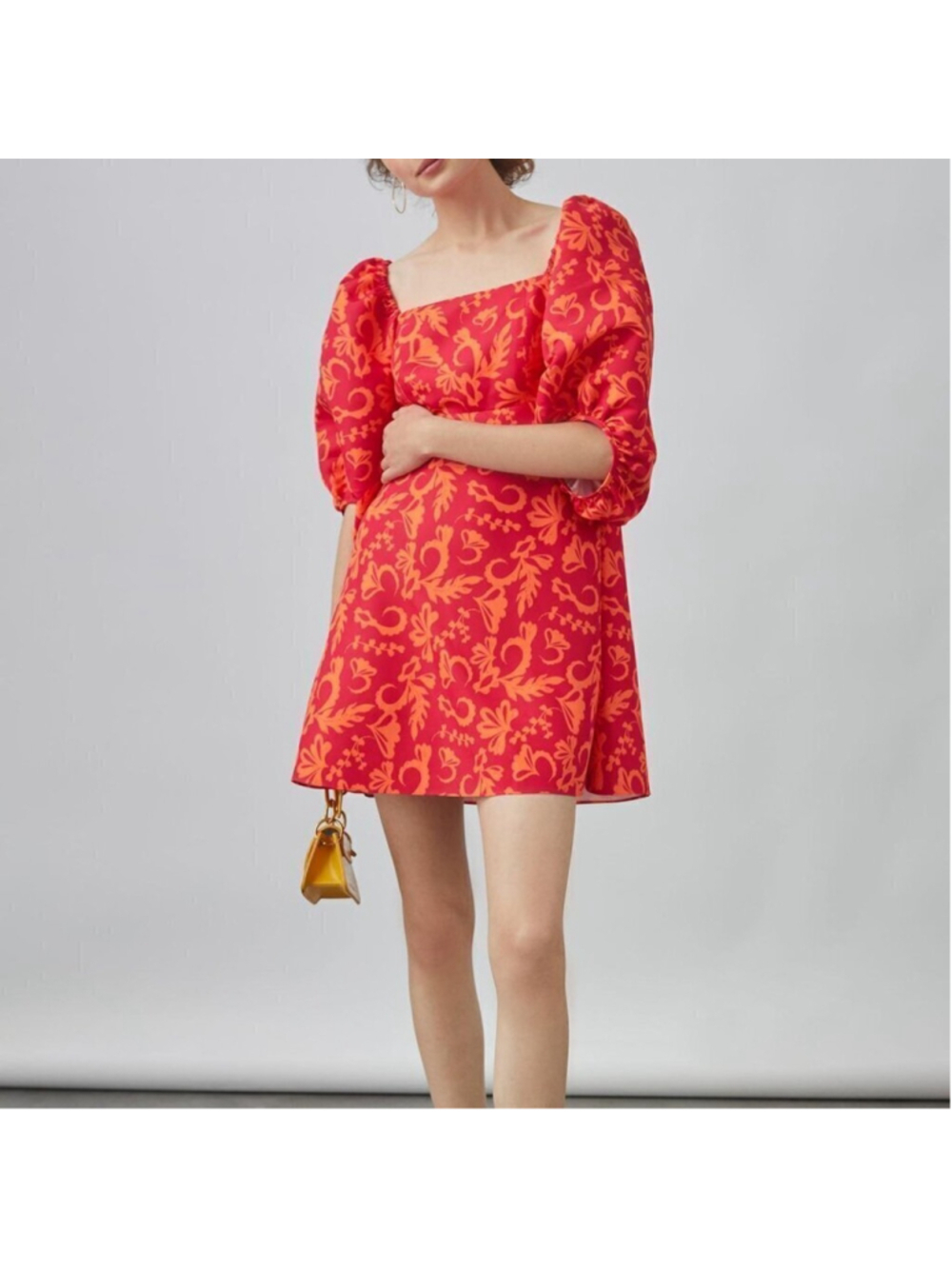Anthropologie Puff-Sleeved Mini Dress Size XL